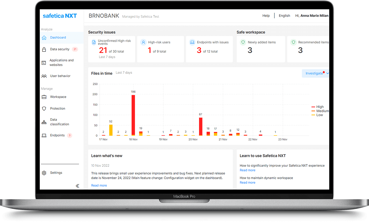 Safetica NXT DLP SaaS